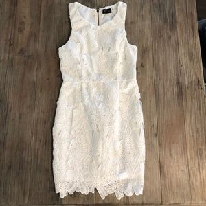 White Lace Body Con Dress
